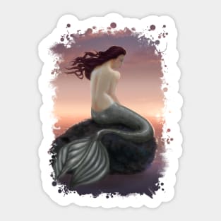 Mermaid and Sunset Sticker